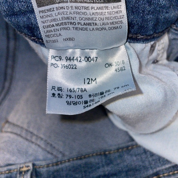 Levi’s Signature jeans 👖 Maternity Jeans sz 12M Modern Straight leg blue denim - Picture 12 of 12